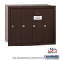 Salsbury Vertical Mailbox - 4 Doors - Bronze - Recessed Mounted - USPS Access