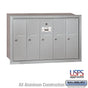 Salsbury Vertical Mailbox - 5 Doors - Aluminum - Recessed Mounted - USPS Access
