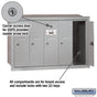 Salsbury Vertical Mailbox - 5 Doors Recessed Mounted - USPS Access