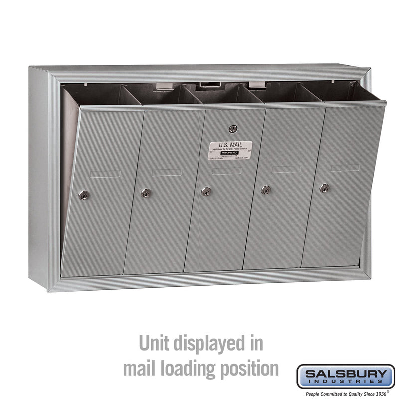 Salsbury Vertical Mailbox - 5 Doors Surface Mounted - USPS Access