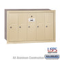 Salsbury Vertical Mailbox - 5 Doors - Sandstone - Recessed Mounted - USPS Access