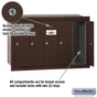 Salsbury Vertical Mailbox (Includes Master Commercial Lock) - 5 Doors - Recessed Mounted - Private Access