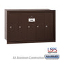 Salsbury Vertical Mailbox - 5 Doors - Bronze - Recessed Mounted - USPS Access