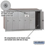 Salsbury Vertical Mailbox - 6 Doors Recessed Mounted - USPS Access