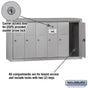 Salsbury Vertical Mailbox - 6 Doors Surface Mounted - USPS Access