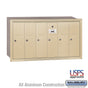 Salsbury Vertical Mailbox - 6 Doors - Sandstone - Recessed Mounted - USPS Access