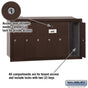 Salsbury Vertical Mailbox (Includes Master Commercial Lock) - 6 Doors - Recessed Mounted - Private Access