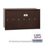Salsbury Vertical Mailbox - 6 Doors - Bronze - Recessed Mounted - USPS Access