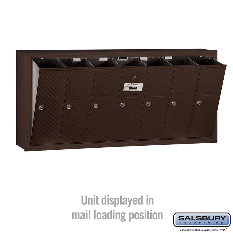 Salsbury Vertical Mailbox (Includes Master Commercial Lock) - 7 Doors - Surface Mounted - Private Access