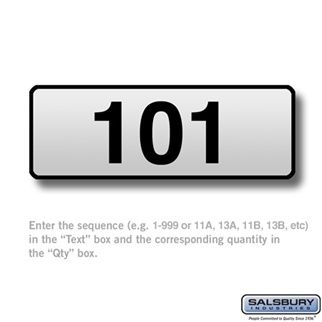Custom Engraved Self Adhesive Placard - for Vertical Mailbox Door