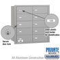 Salsbury 4B+ Horizontal Mailbox - 10 B Doors - Rear Loading - Private Access