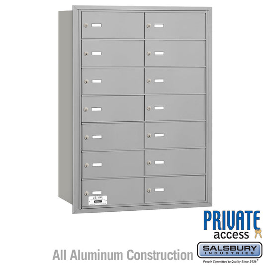 Salsbury 4B+ Horizontal Mailbox - 14 B Doors - Rear Loading - Private Access