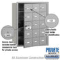Salsbury 4B+ Horizontal Mailbox (Includes Master Commercial Lock) - 15 A Doors (14 usable) - Front Loading - Private Access
