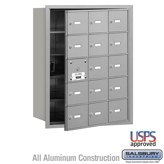 Salsbury 4B+ Horizontal Mailbox - 15 A Doors (14 usable) - Front Loading - USPS Access