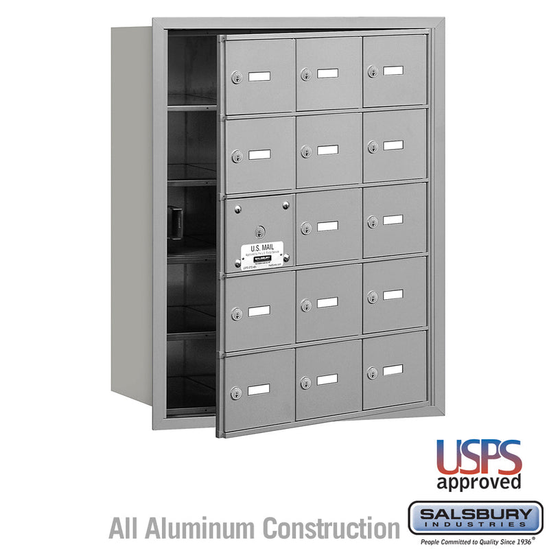 Salsbury 4B+ Horizontal Mailbox - 15 A Doors (14 usable) - Front Loading - USPS Access