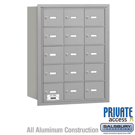 Salsbury 4B+ Horizontal Mailbox - 15 A Doors - Rear Loading - Private Access