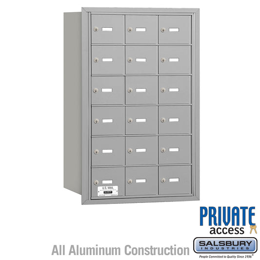 Salsbury 4B+ Horizontal Mailbox - 18 A Doors - Rear Loading - Private Access