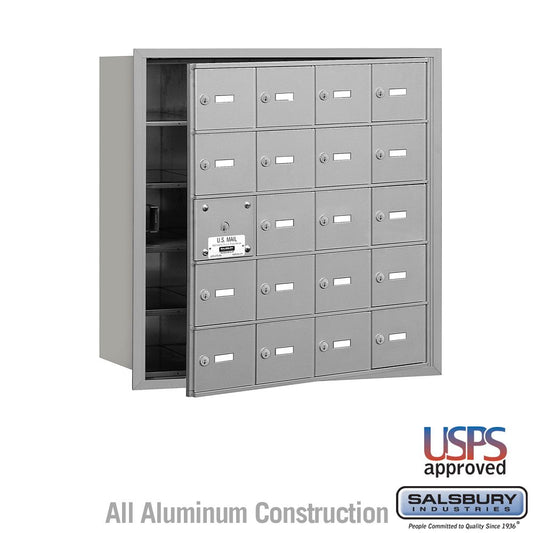 Salsbury 4B+ Horizontal Mailbox - 20 A Doors (19 usable) - Front Loading - USPS Access