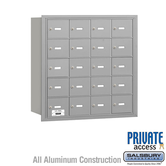 Salsbury 4B+ Horizontal Mailbox - 20 A Doors - Rear Loading - Private Access
