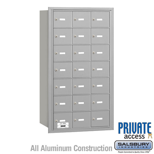 Salsbury 4B+ Horizontal Mailbox - 21 A Doors - Rear Loading - Private Access