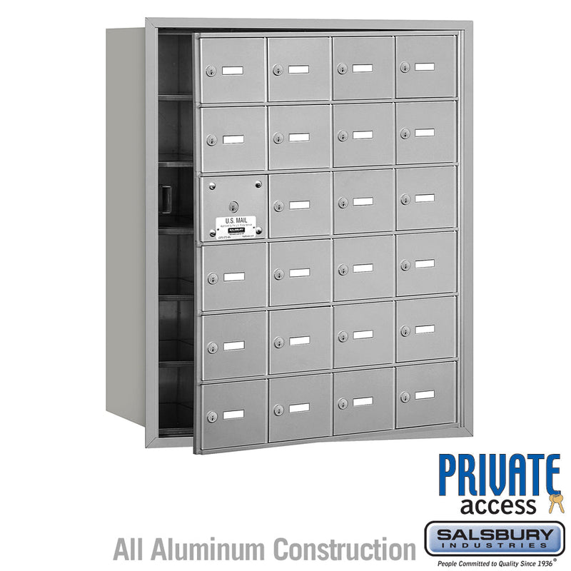 Salsbury 4B+ Horizontal Mailbox (Includes Master Commercial Lock) - 24 A Doors (23 usable) - Front Loading - Private Access