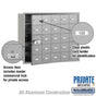Salsbury 4B+ Horizontal Mailbox (Includes Master Commercial Lock) - 25 A Doors (24 usable) - Front Loading - Private Access