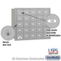Salsbury 4B+ Horizontal Mailbox - 25 A Doors - Rear Loading - USPS Access