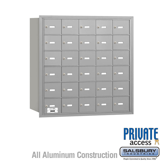 Salsbury 4B+ Horizontal Mailbox - 30 A Doors - Rear Loading - Private Access