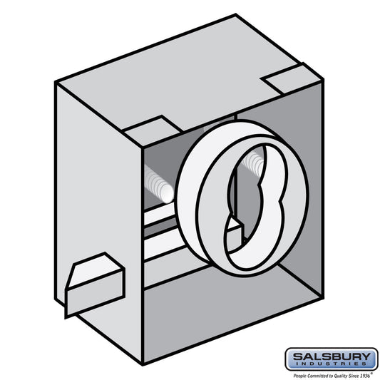 Salsbury Custom Lock Cylinder Installation - for 4B+ Horizontal Mailbox Door - Cylinder and Housing Provided By Owner