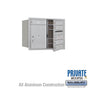 Salsbury 6 Door High Recessed Mounted 4C Horizontal Mailbox with 5 Doors and 1 Parcel Locker with Private Access - Front Loading