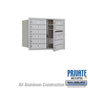 Salsbury 6 Door High Recessed Mounted 4C Horizontal Mailbox with 9 Doors with Private Access - Front Loading