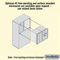 Salsbury 6 Door High Recessed Mounted 4C Horizontal Mailbox with 9 Doors with Private Access - Front Loading