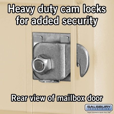 Salsbury 6 Door High Recessed Mounted 4C Horizontal Mailbox with 9 Doors with Private Access - Rear Loading