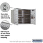 Salsbury 6 Door High Recessed Mounted 4C Horizontal Mailbox with 10 Doors with Private Access - Front Loading
