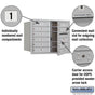 Salsbury 6 Door High Recessed Mounted 4C Horizontal Mailbox with 10 Doors with USPS Access - Front Loading