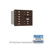 Salsbury 6 Door High Recessed Mounted 4C Horizontal Mailbox with 10 Doors with Private Access - Rear Loading
