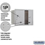 Salsbury 6 Door High Recessed Mounted 4C Horizontal Parcel Locker with 2 Parcel Lockers with Private Access - Front Loading