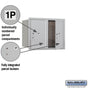 Salsbury 6 Door High Recessed Mounted 4C Horizontal Parcel Locker with 2 Parcel Lockers with USPS Access - Front Loading