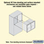 Salsbury 6 Door High Recessed Mounted 4C Horizontal Parcel Locker with 2 Parcel Lockers with USPS Access - Front Loading