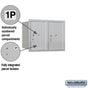 Salsbury 6 Door High Recessed Mounted 4C Horizontal Parcel Locker with 2 Parcel Lockers with USPS Access - Rear Loading