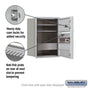 Salsbury 6 Door High Recessed Mounted 4C Horizontal Mailbox with 3 Doors with Private Access - Front Loading