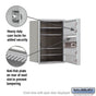 Salsbury 6 Door High Recessed Mounted 4C Horizontal Mailbox with 4 Doors with USPS Access - Front Loading