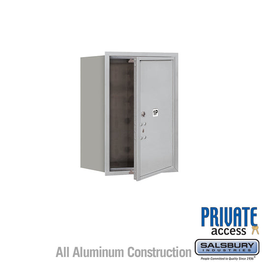 Salsbury 6 Door High Recessed Mounted 4C Horizontal Parcel Locker with 1 Parcel Locker with Private Access - Front Loading