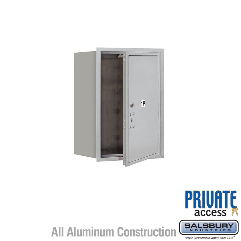 Salsbury 6 Door High Recessed Mounted 4C Horizontal Parcel Locker with 1 Parcel Locker with Private Access - Front Loading