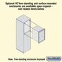 Salsbury 6 Door High Recessed Mounted 4C Horizontal Parcel Locker with 1 Parcel Locker with Private Access - Front Loading