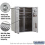 Salsbury 10 Door High Recessed Mounted 4C Horizontal Mailbox with 6 Doors and 2 Parcel Lockers USPS Access - Front Loading
