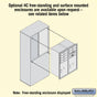 Salsbury 10 Door High Recessed Mounted 4C Horizontal Mailbox with 6 Doors and 2 Parcel Lockers USPS Access - Front Loading