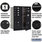 Salsbury 10 Door High Recessed Mounted 4C Horizontal Mailbox with 6 Doors and 2 Parcel Lockers USPS Access - Front Loading