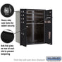 Salsbury 10 Door High Recessed Mounted 4C Horizontal Mailbox with 6 Doors and 2 Parcel Lockers USPS Access - Front Loading