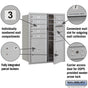 Salsbury 10 Door High Recessed Mounted 4C Horizontal Mailbox with 9 Doors and 2 Parcel Lockers with USPS Access - Front Loading